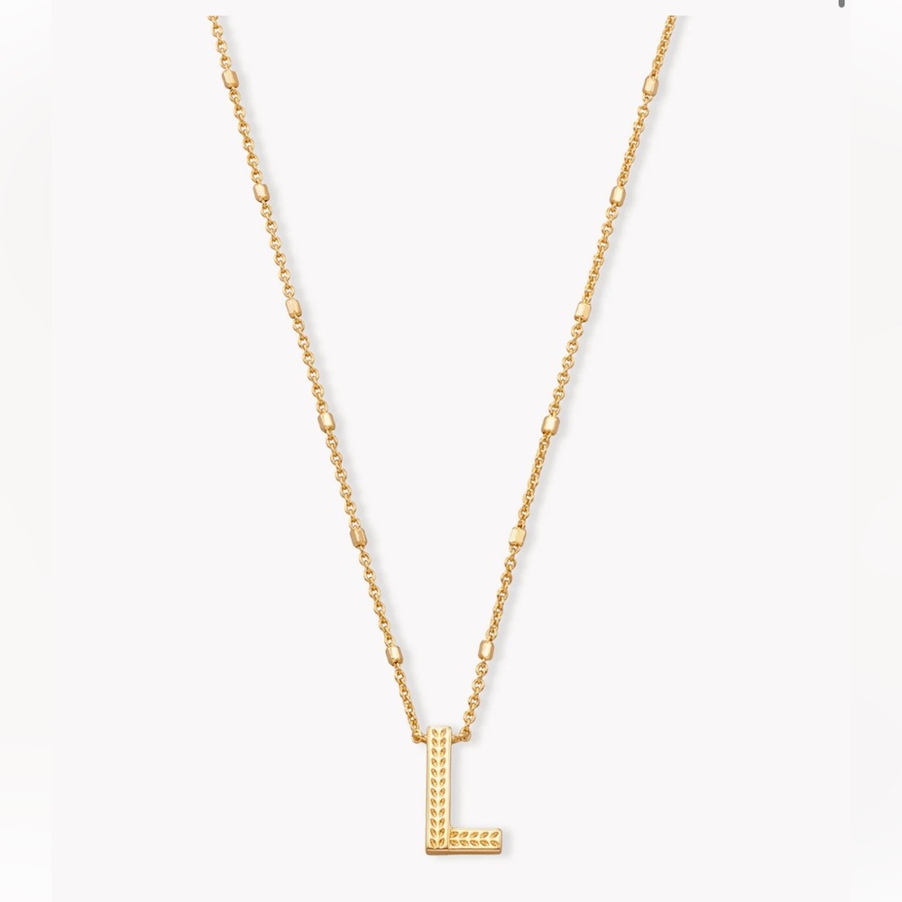 Kendra Scott Letter L Pendant Necklace in Gold